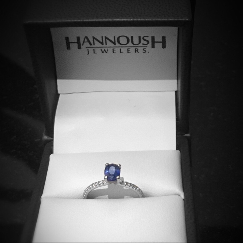 💎1.02 Ct. Sapphire | Birthstone Ring | Engagement Ring | Diamond Band